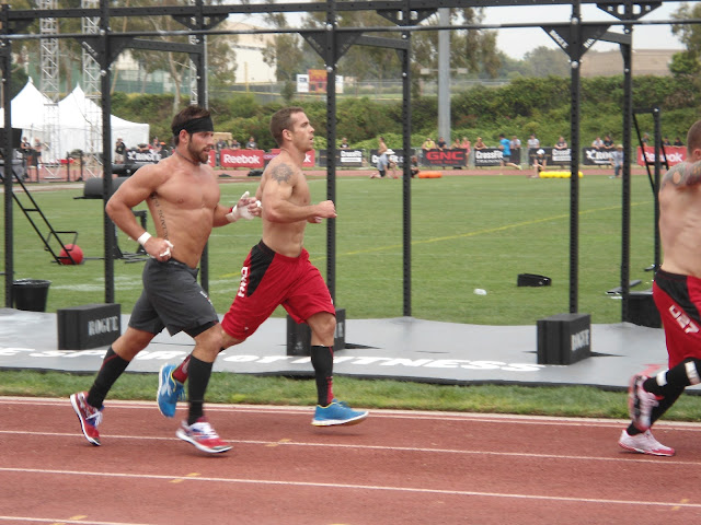 Rich Froning Jr. performing the 400m sprint in competition during the 2012 CrossFit Games