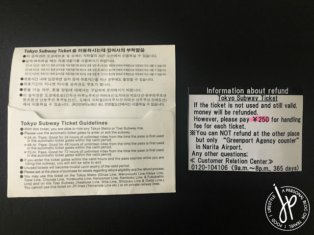 ticket envelope with written guidelines