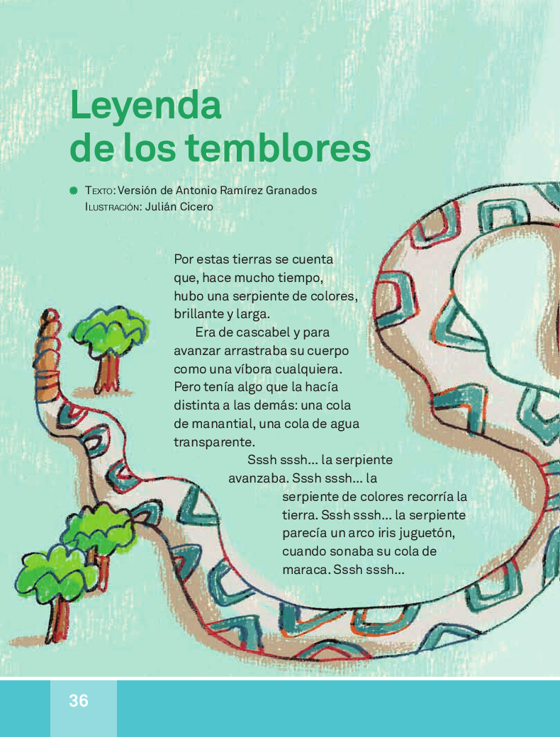  Leyenda de los temblores - Español Lecturas 3ro 2014-2015
