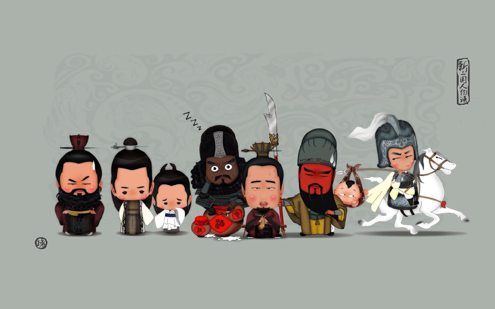 ภาพ Wallpaper ตัวการ์ตูนสามก๊ก 2010 ชุดที่ 1