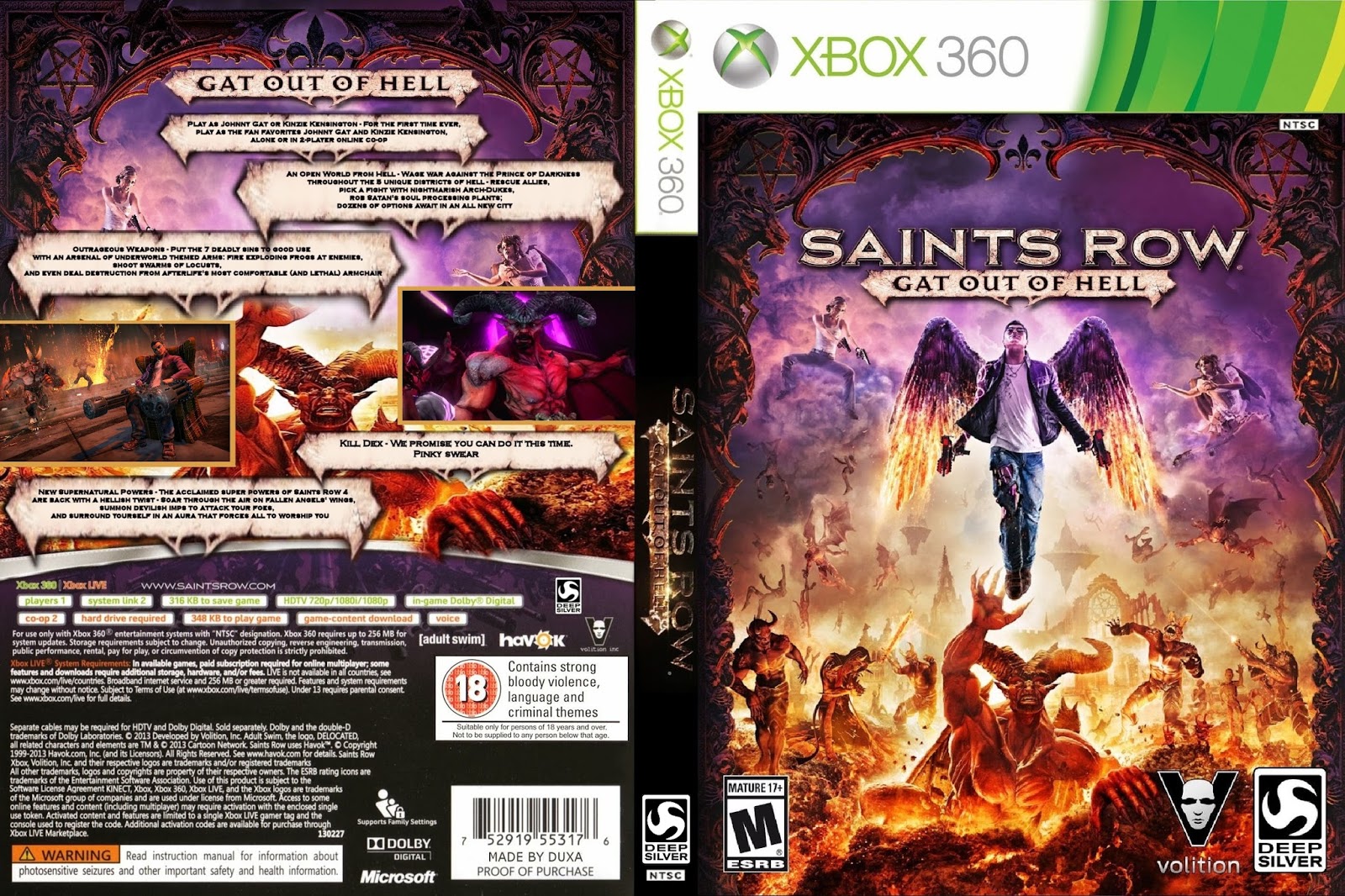 saints row gat out of hell xbox awards.