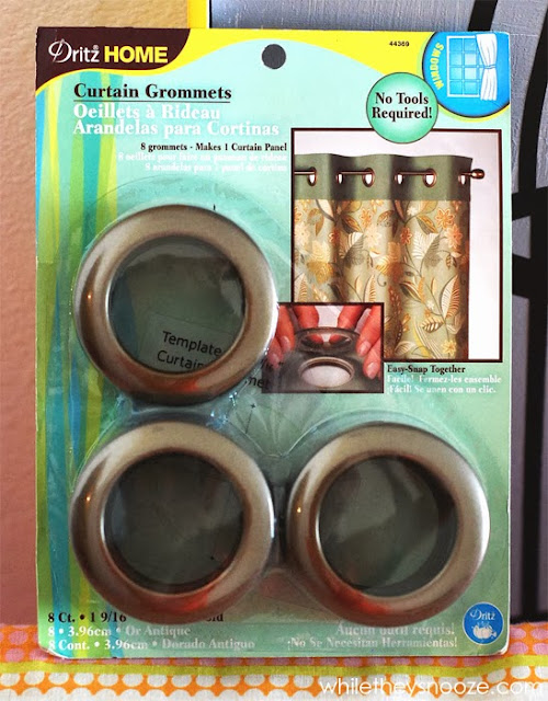 While They Snooze How to Make Grommet Top Curtains