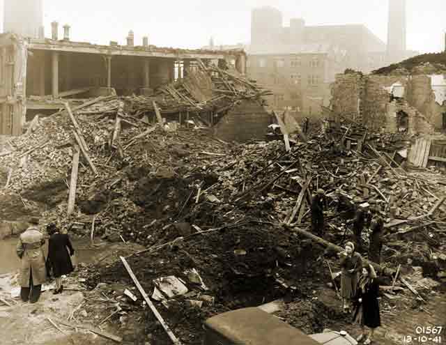 Bolton, England bomb damage, 13 October 1941 worldwartwo.filminspector.com