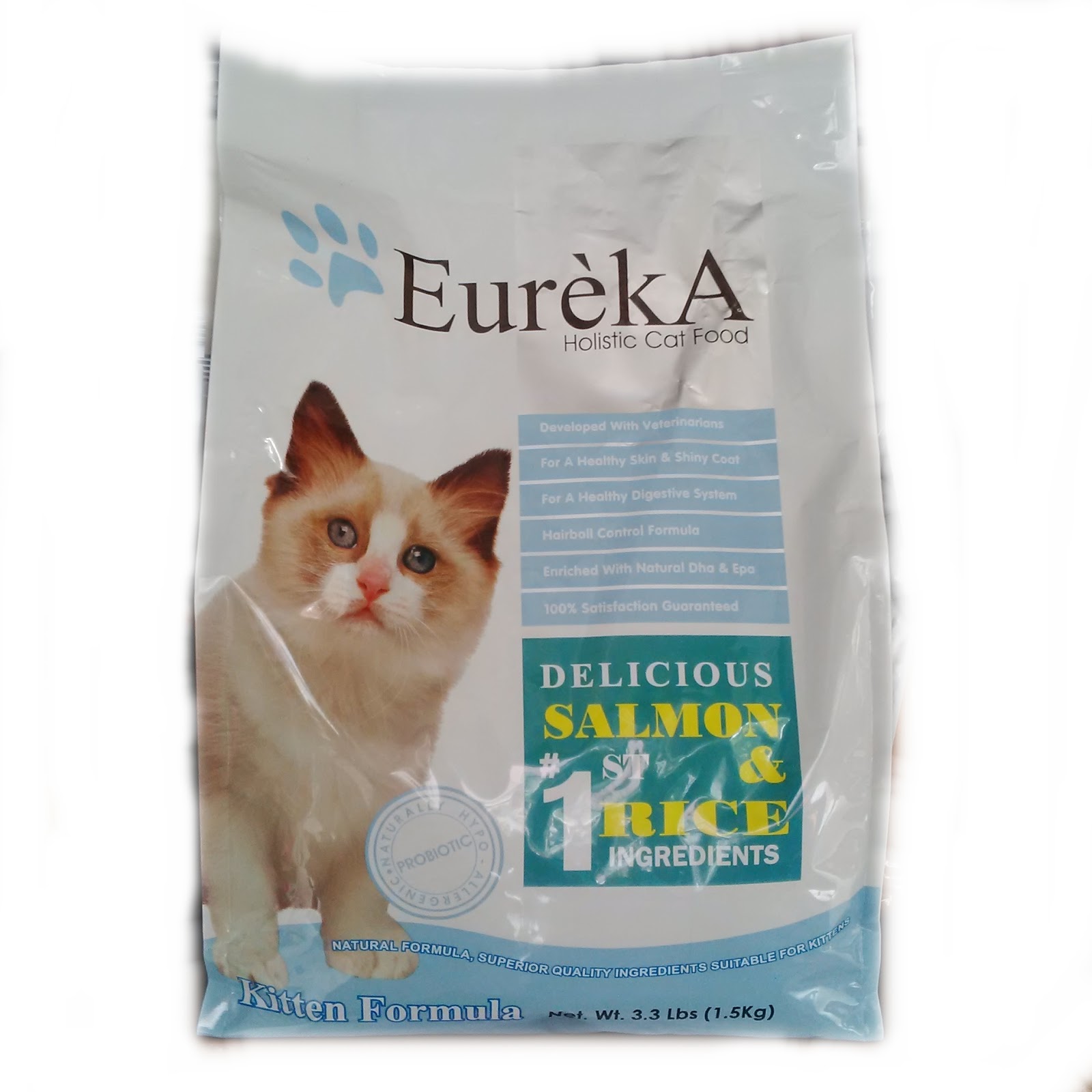 The Cat Sound Review Makanan Kucing Eureka Kitten Holistic Cat Salmon & Rice Dry Food