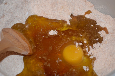 Add moist ingredients Photo by Trisha Field