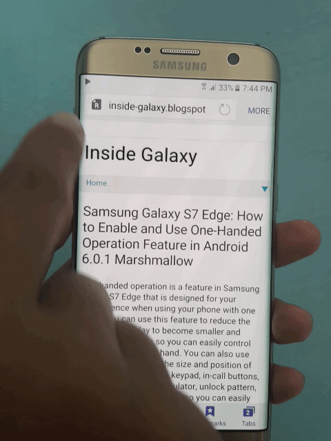 maskinskriver Sidelæns Tæl op Inside Galaxy: Samsung Galaxy S7 Edge: How to Enable and Use Pop Up View  Gesture Feature in Android 6.0.1 Marshmallow