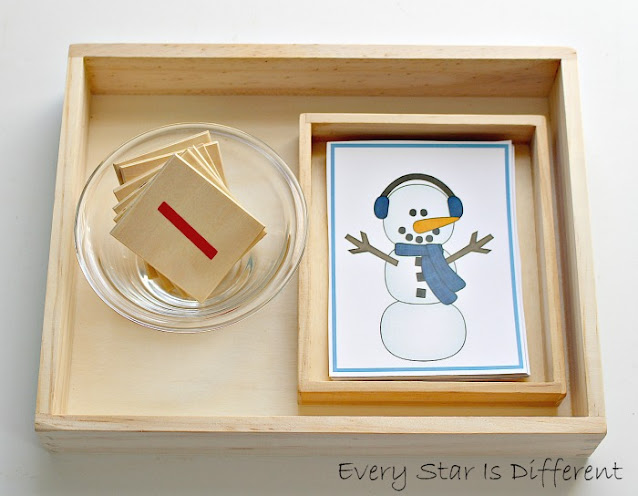 Building a snowman sequence activity with free printable