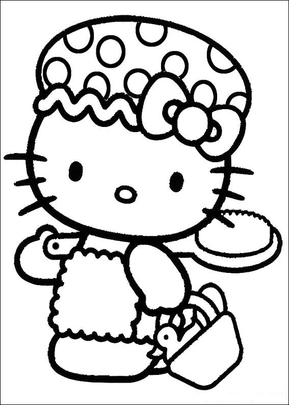 a coloring pages of hello kitty - photo #23