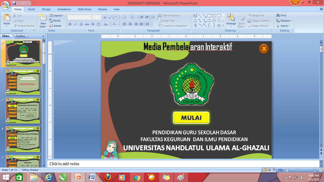 Multipendidikan Media Pembelajaran Interaktif Matematika Statistik Sd