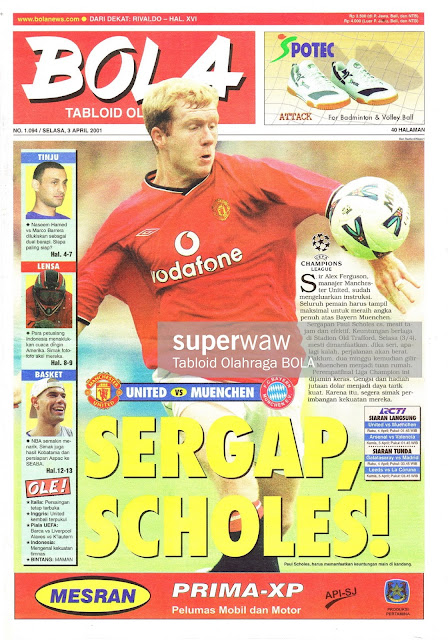 PAUL SCHOLES MANCHESTER UNITED VS BAYERN MUENCHEN 2001