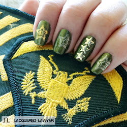 military nail nails mani army gold star polish lawyer chose jackets always accessories