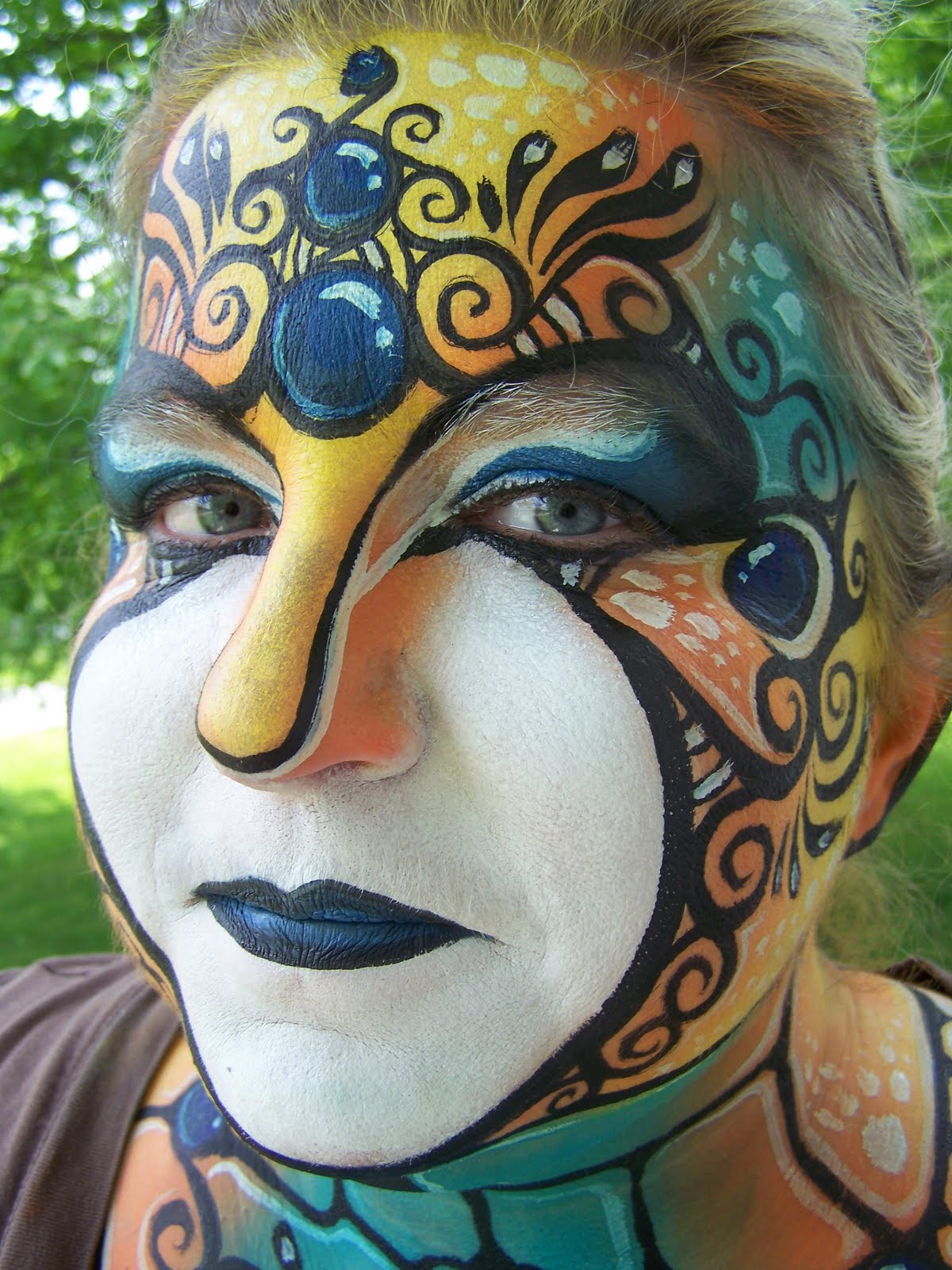 Here are the photos of the face painting I did today!