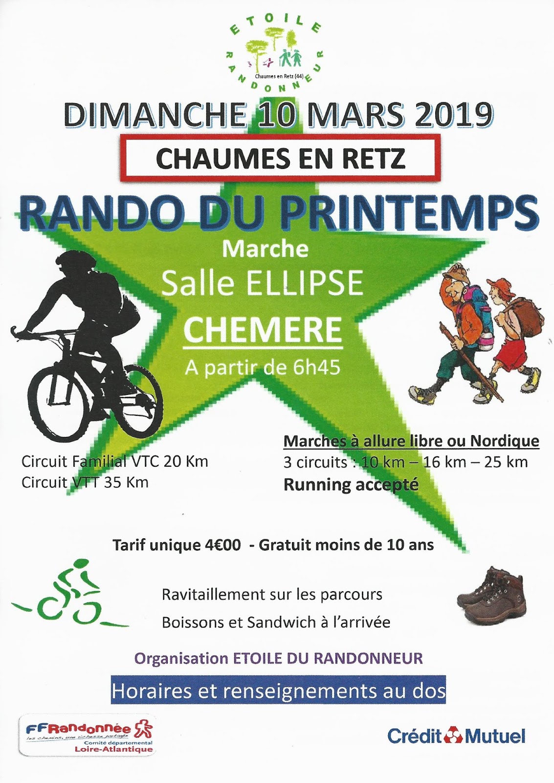 RAND'AUDAX PAYS DE LA LOIRE CHAUMES EN RETZ 10/03/19