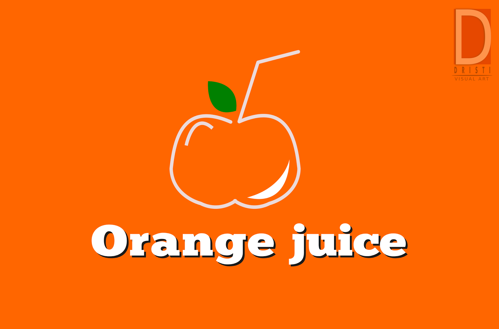 Dristi Logo Design Orange juice logo