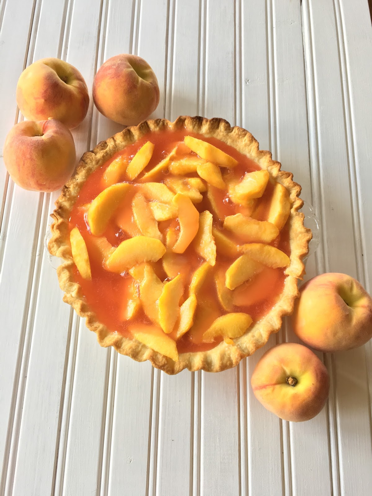 Fresh Glazed Peach Pie Chasing Saturdays