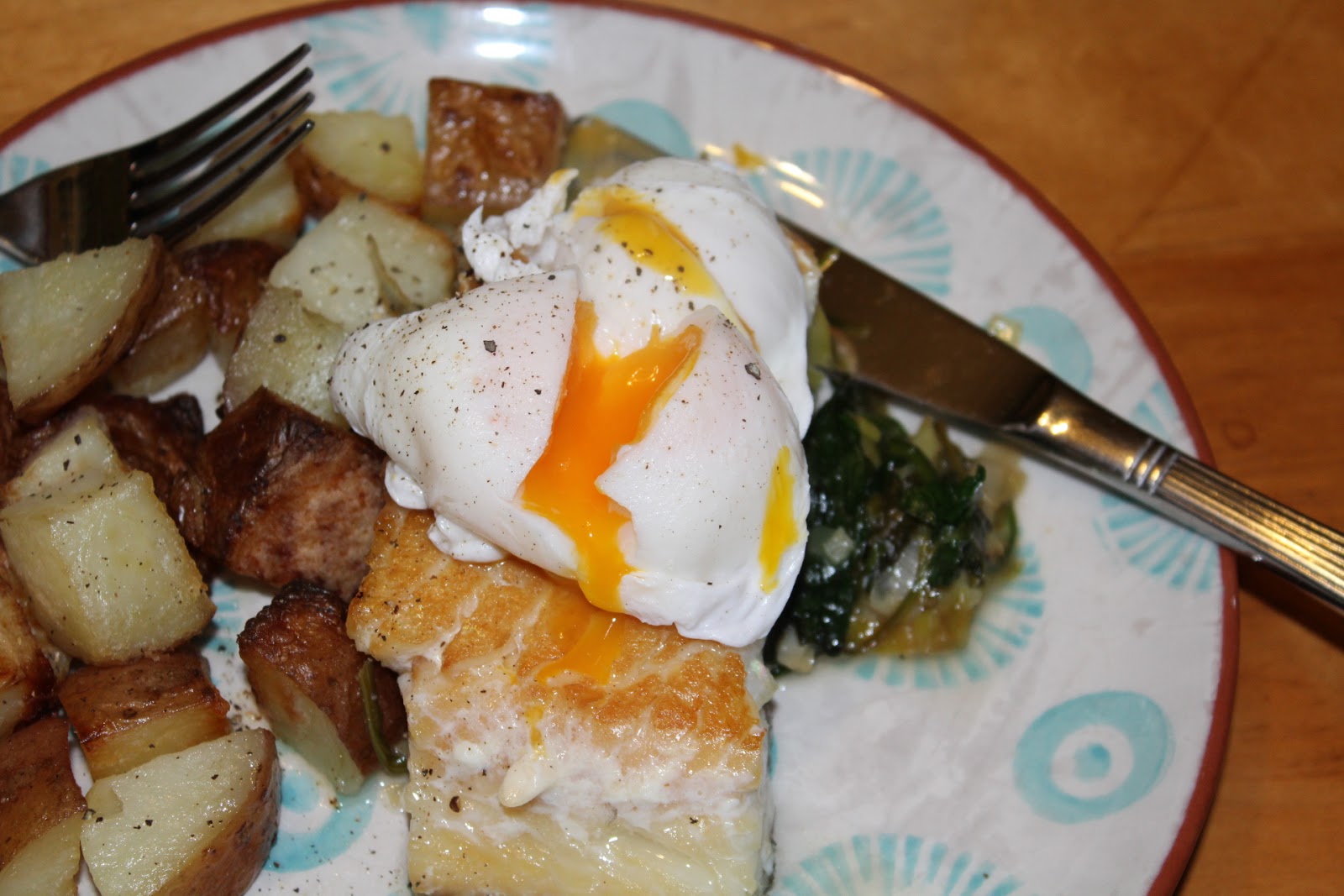 Kitchen Fairies Smoked haddock, spinach and a poached egg
