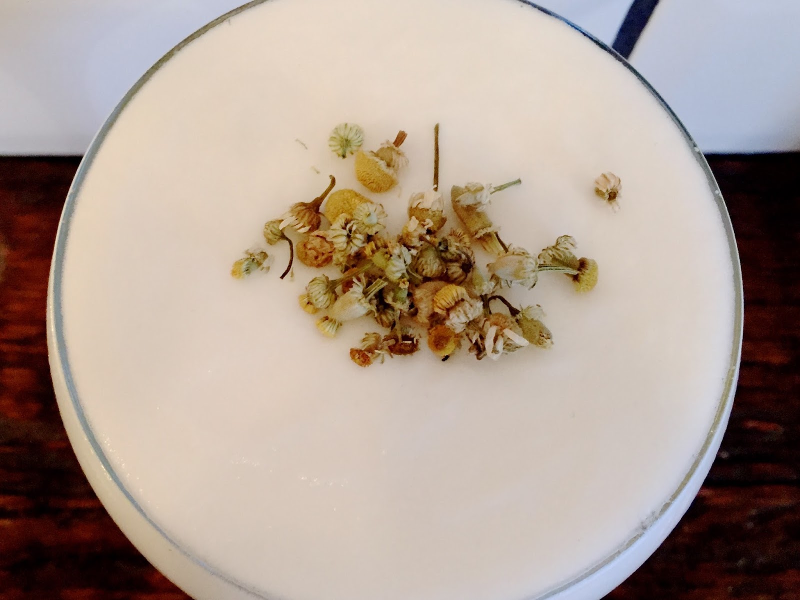 cocktail with dried flowers garnish