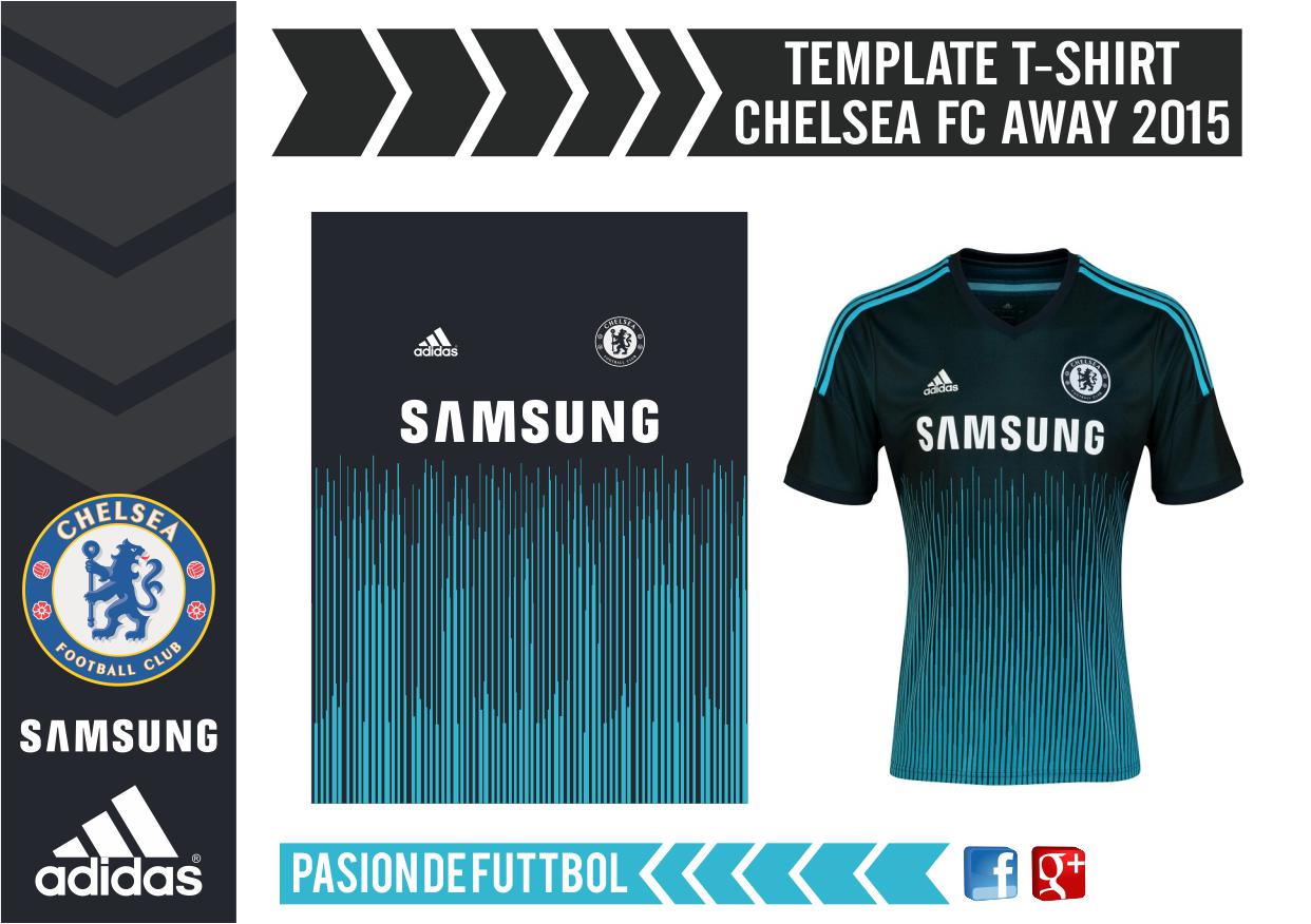 Diseños, Vectores y Templates para Camisetas de Futbol: CHELSEA FC AWAY 2015 VECTOR