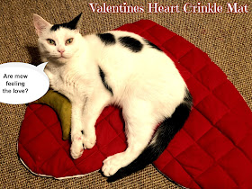 Crafting with Cats at BBHQ ©BionicBasil® Sharing the Valentine's Heart Crinkle Mat from 2018