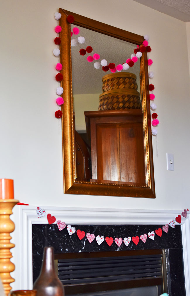 How to Sew A Simple Paper Hearts Garland for Valentine's Day - quick and easy project - requires minimal #sewing skills #crafts #diy #crafting #ValentinesDay