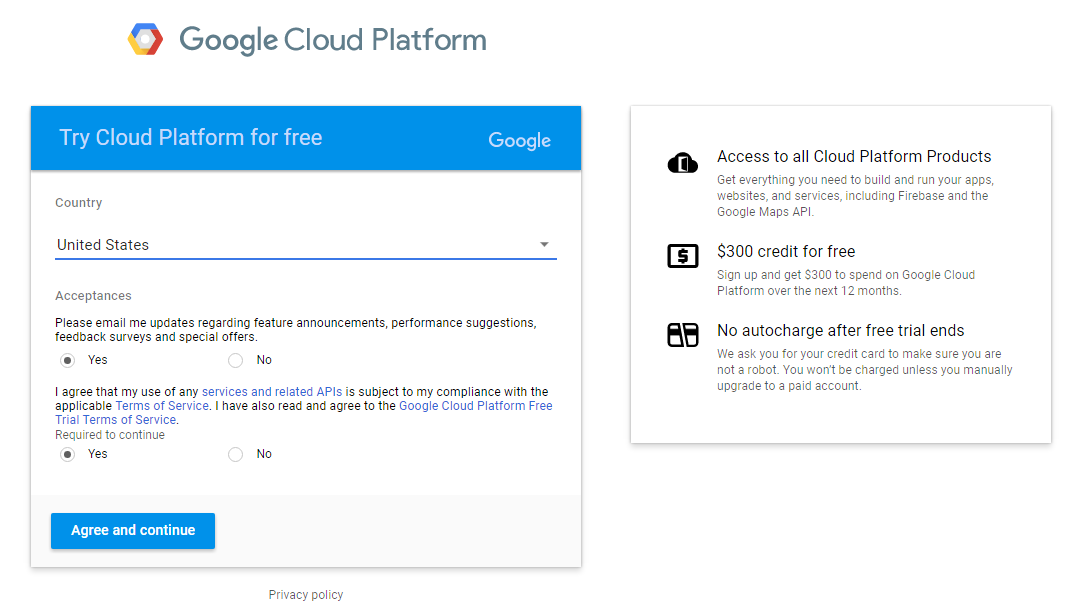 Try free Google Cloud Platform for 12 month, Setup VPS via GCE(Google ...