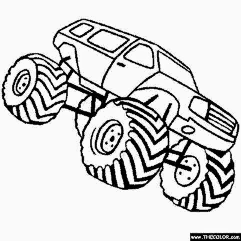 free coloring pictures monster truck pictures to color