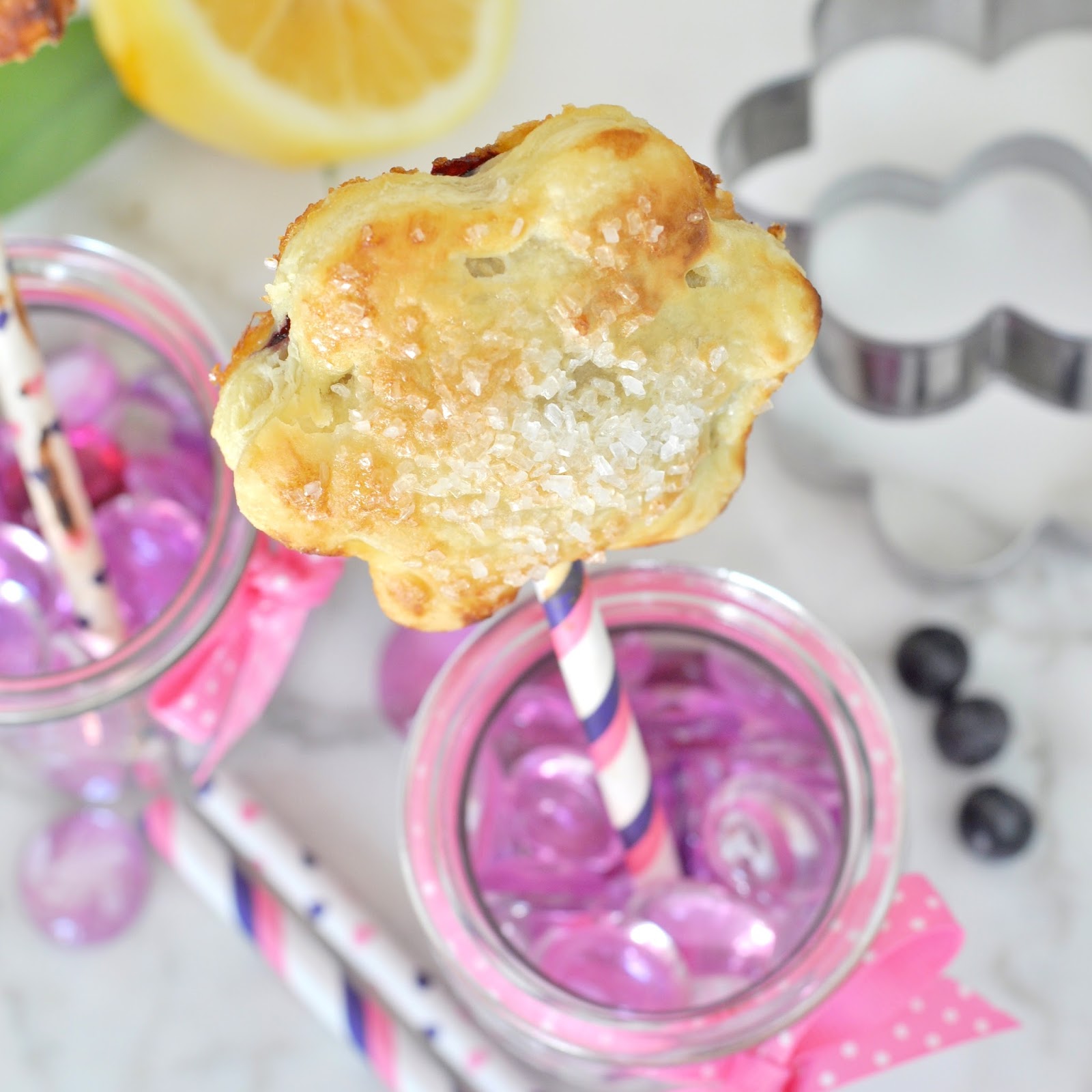 Cooking with Manuela BlueberryLemon Puff Pastry Pie Pops