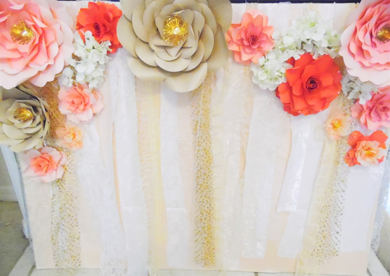 Mama's Gone Crafty Easy Paper Flower Backdrop Assembly