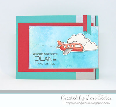 Plane and Simple card-designed by Lori Tecler/Inking Aloud-stamps and dies from Lawn Fawn Plane and Simple card-designed by Lori Tecler/Inking Aloud-stamps and dies from Lawn Fawn