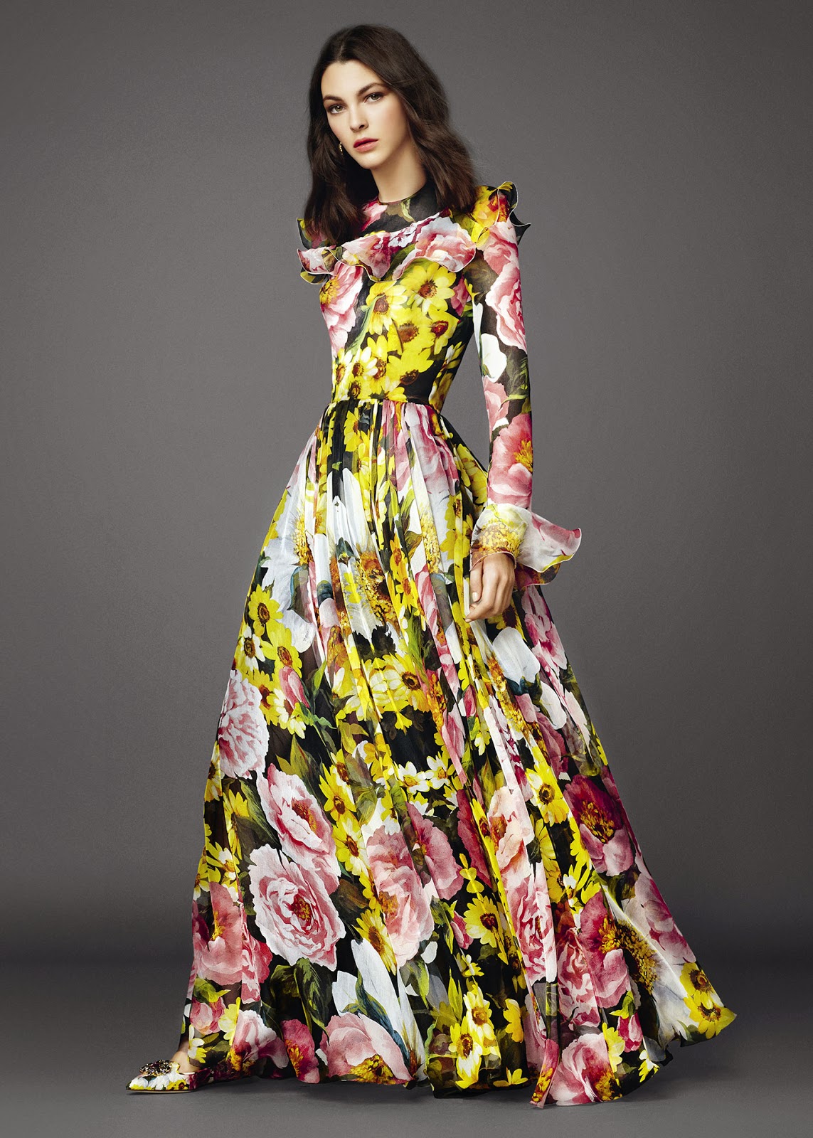 Платье Dolce Gabbana С Цветами