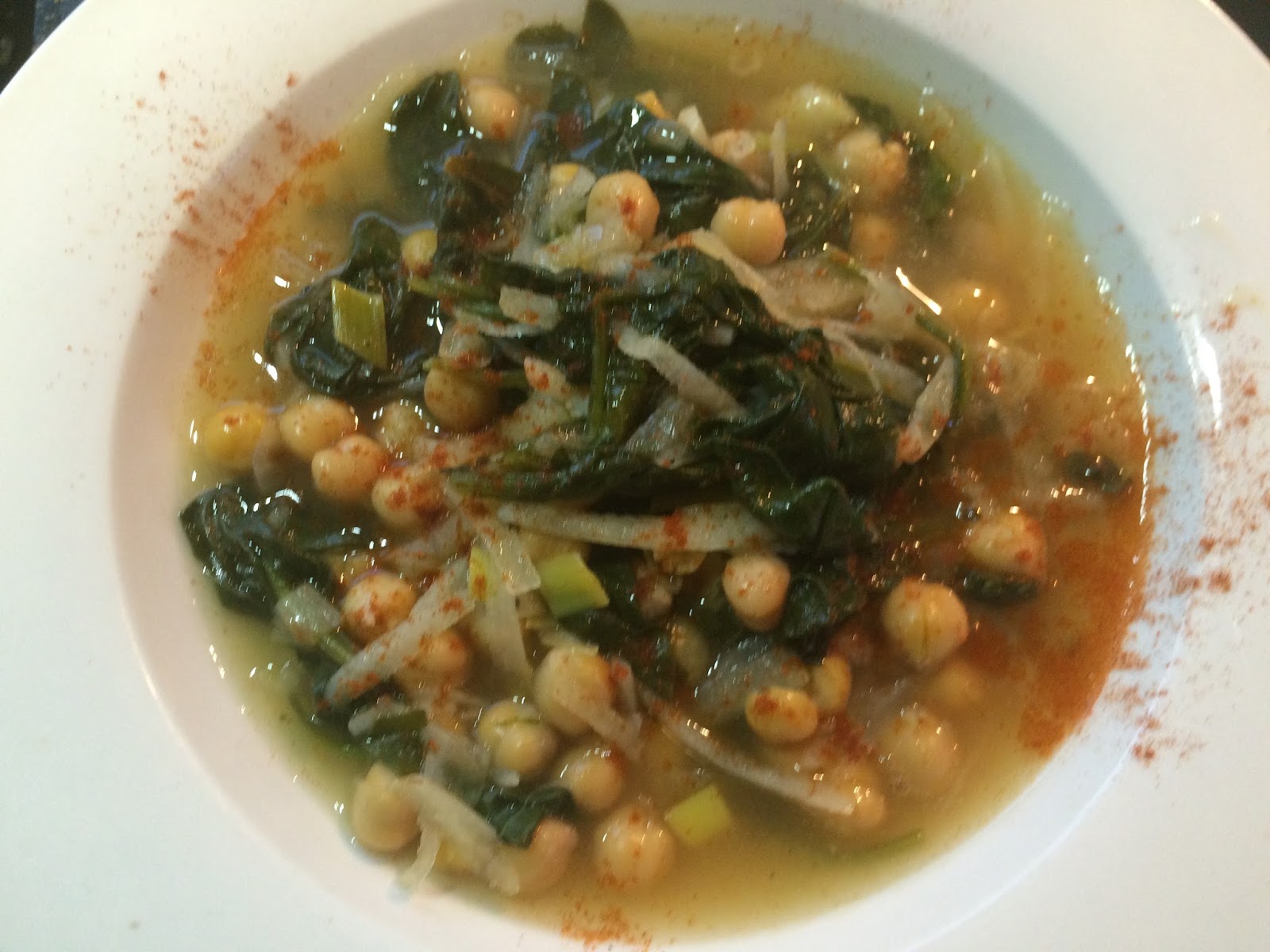 Cooking with Barry & Meta Garbanzo Bean & Spinach Soup
