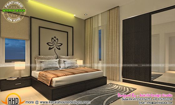 Bedroom interior design, Kerala