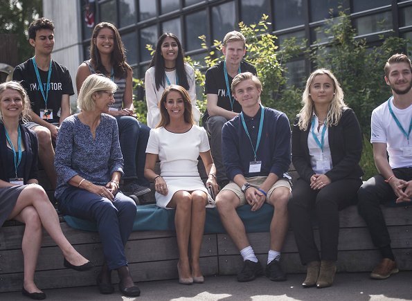 Princess Marie visited the summer camp 2017 of the Academy of Talentful Youth ( ATU) at Nørre Gymnasium in Brønshøj