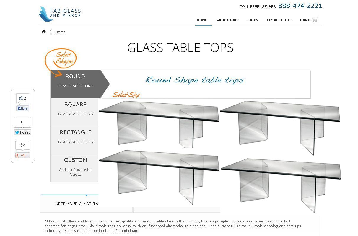 Fab Glass and Mirror: Rectangle Glass Table Tops