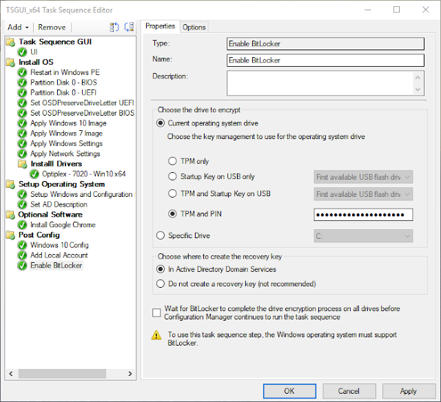 SCCM Task Sequence GUI - How to set up the TS to work with a GUI