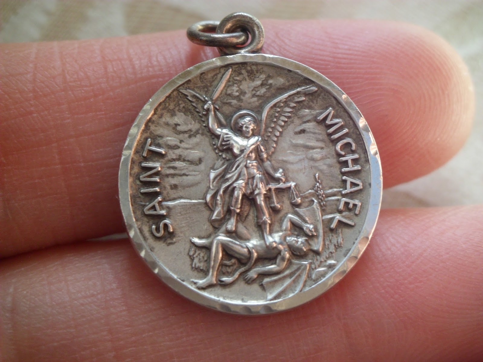 Vintage Religious Medals St Michael Guardian of Souls Vanquisher of