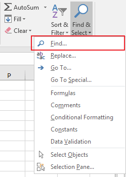 Fitur FIND Microsoft Excel