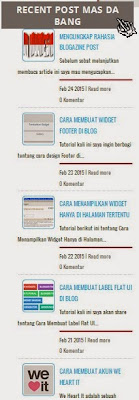 10 Widget Recent Post Keren Untuk Blog