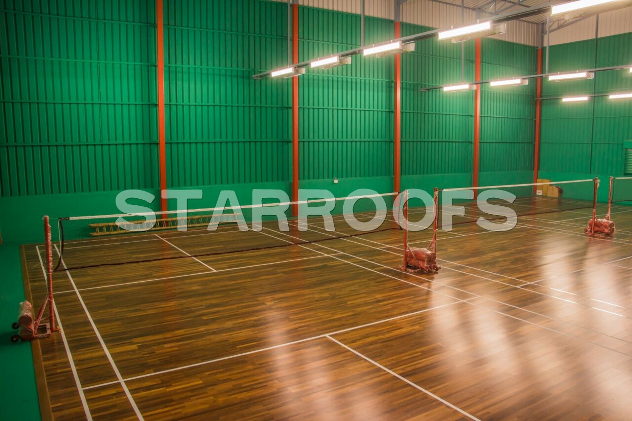 Roofing contractors in chennai Badminton court construction service