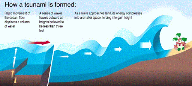 How a tsunami is formed