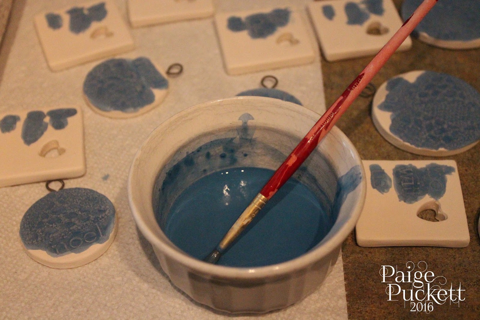 How to Underglaze Imprinted Clay Love Sown