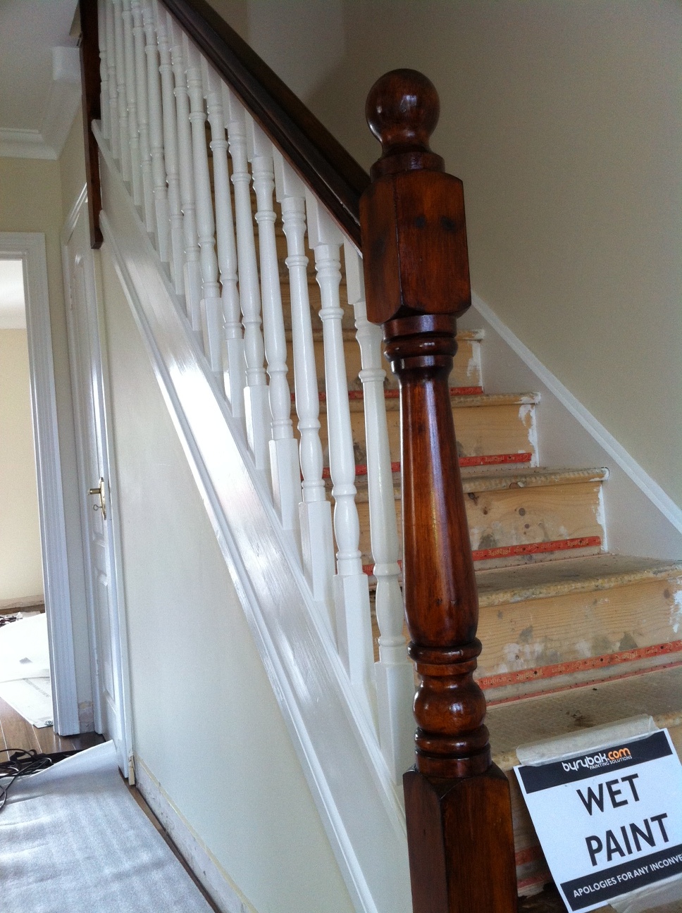 painting solutions Painted and polished handrail (banister)