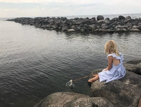 Princess Madeleine shared a new photo of Princess Leonore with the title "Patiently waiting..." on her Instagram page