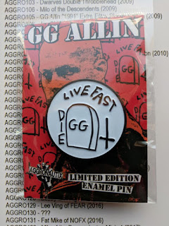 Aggronautix GG Allin 25th Deathiversary Bust limited edition pin