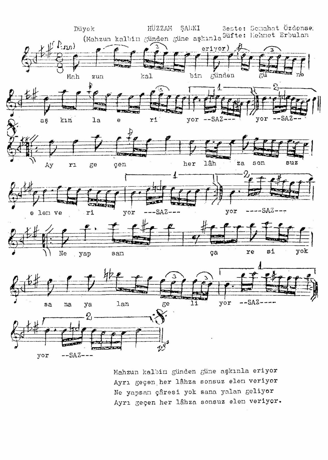 Mart 2016 Notalar Sözleri