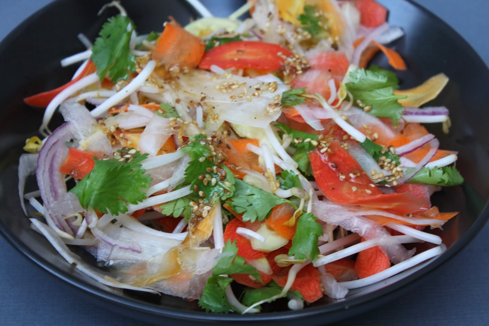 Pots and Frills Asian Carrot and Daikon Radish Salad