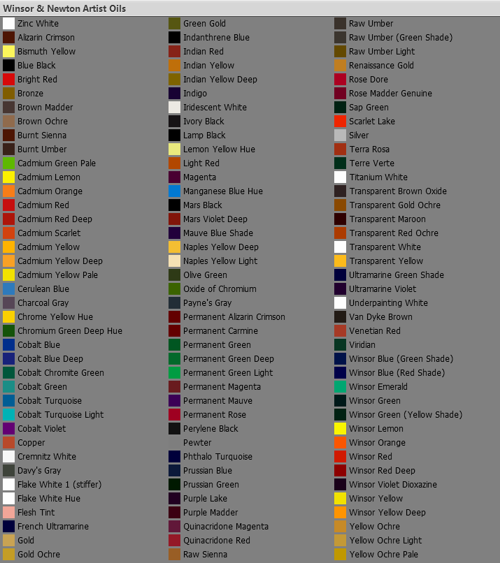 gee, a priest!: Real Media Paint Swatches