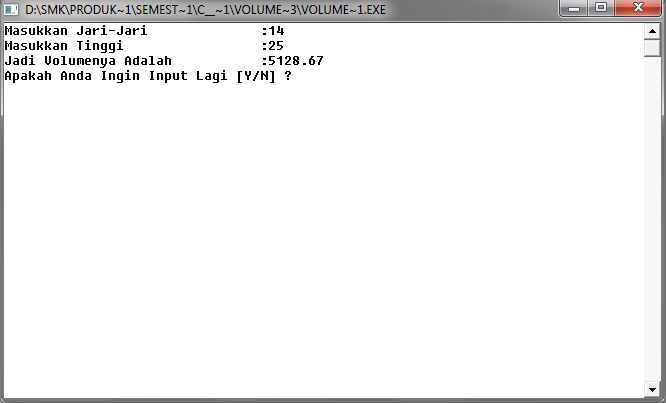 Membuat Program Menghitung Volume Kerucut Dengan C++ - dhenzho 7