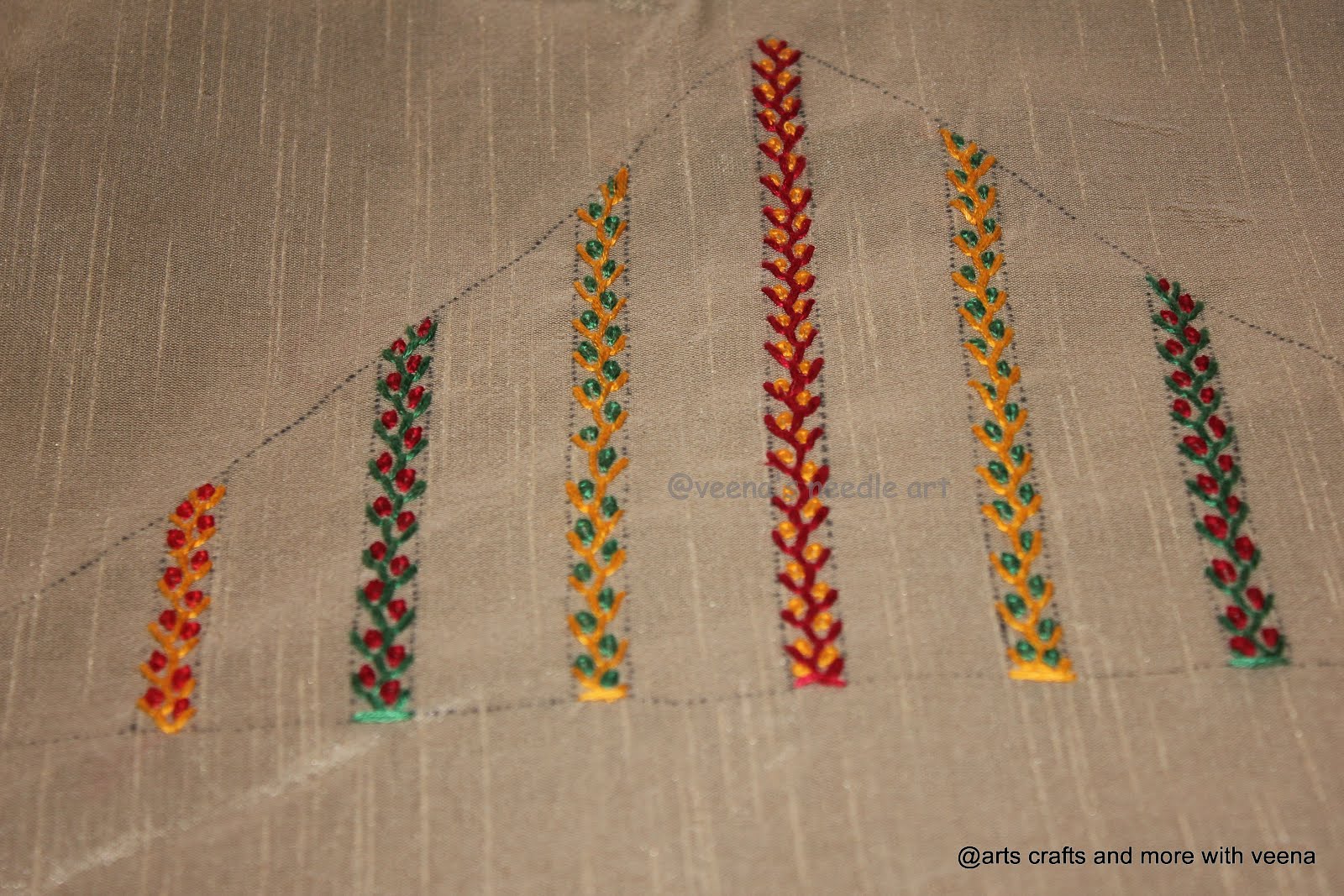 Art Crafts and more........ Feather stitch for Tast 2012