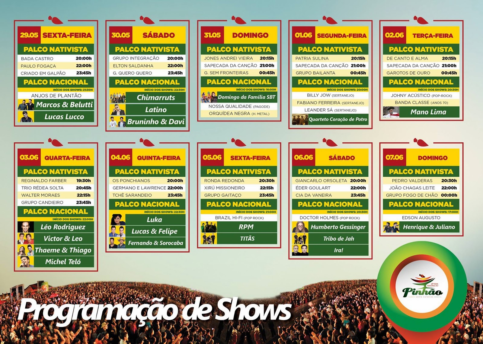Vozes da Serra Programação Geral da